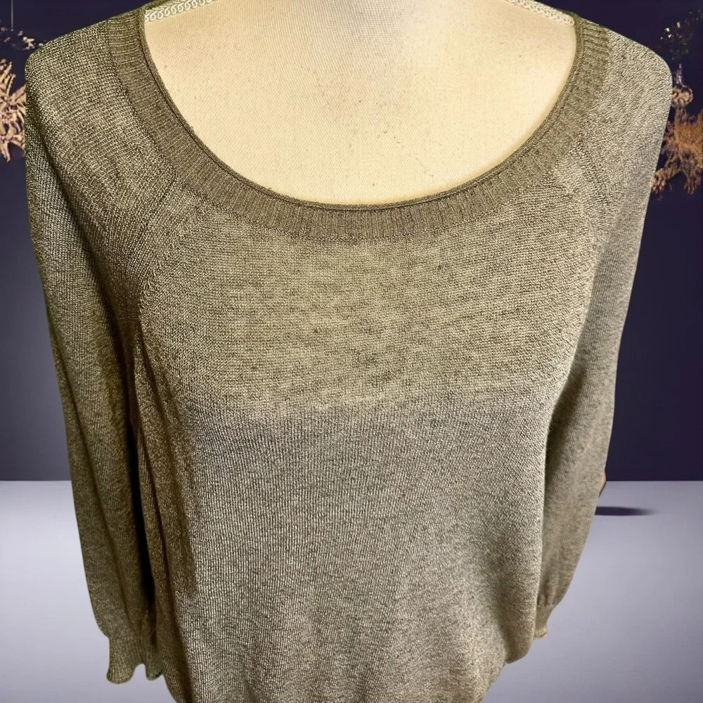 J. Crew ‘Summerweight Pullover Sweater’ in Light Olive Green Size Small